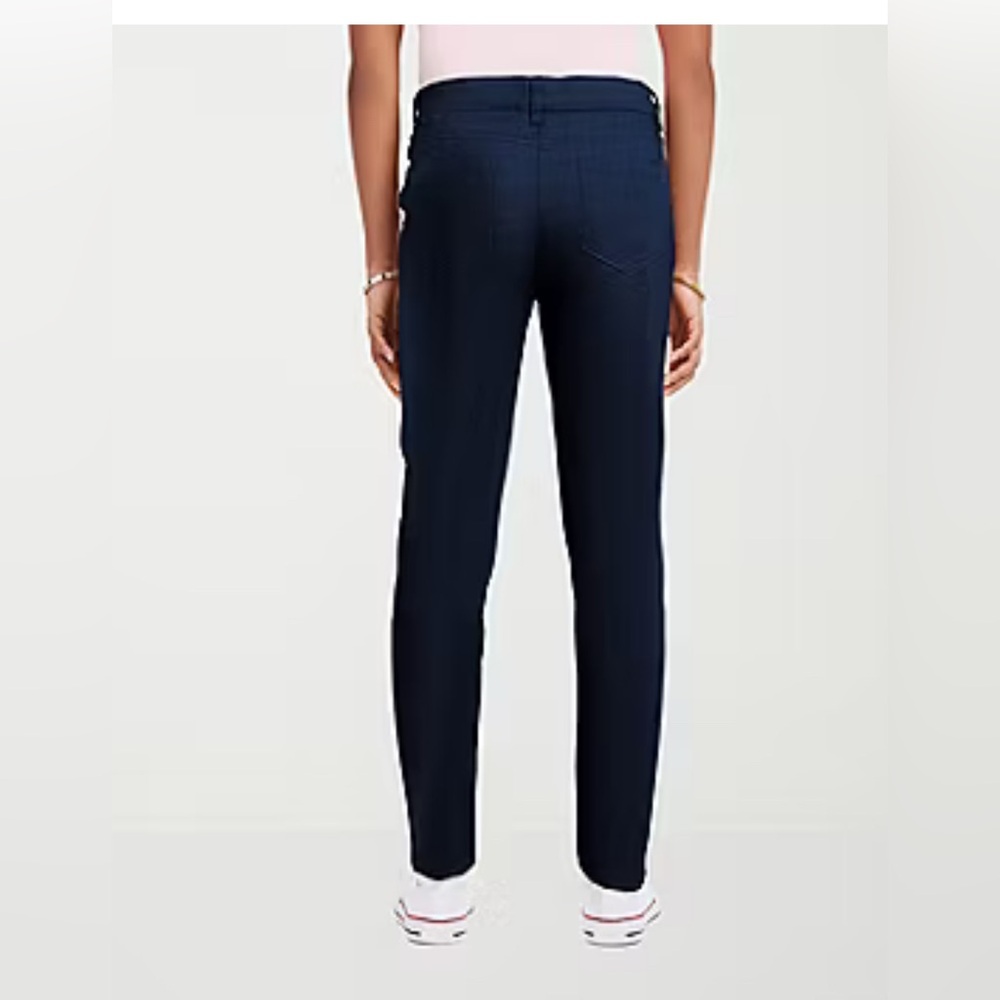 IZOD Womens Juniors Skinny Flat Front Pant in su navy size 0 - Picture 3 of 5